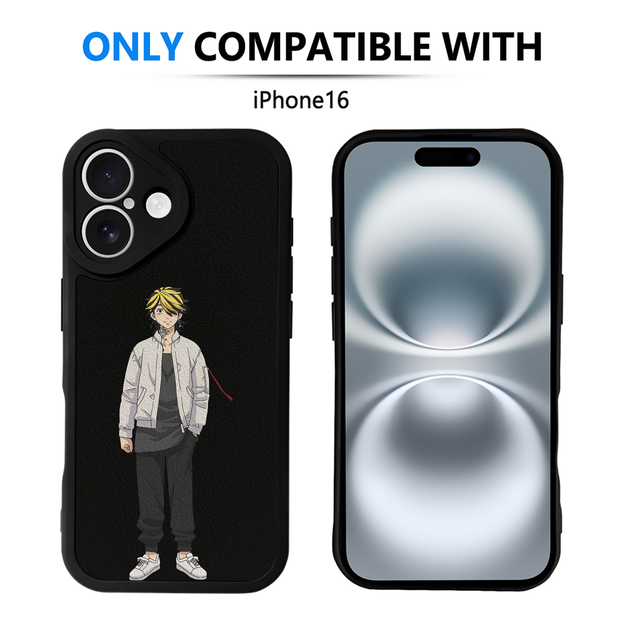 （画像用） 東京リベンジャーズ Tokyo Revengers 【iPhone 16シリーズ対応】シリコンスマホケース（レザー調） 材質：シリコン